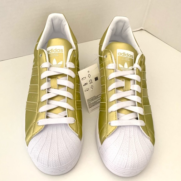 Adidas Superstar Metallic Gold FY1154 leather tre - Picture 4 of 12